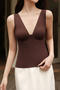 sexy slight stretch 4 colors v-neck traceless padded bras(asia size)_Black_Beige_Brown
