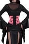 plus size stretch halloween skeleton printing corset#2_Pink