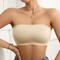 sexy high stretch solid color no trace thin breathable non-slip non-padded bra_White_Beige