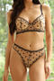 plus size stretch 4 colors dot embroidery lace with underwire padded bras set_Black_Pink_Brown