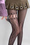 sexy high stretch 5 colors cutout jacquard tights_Black