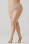 sexy plus size high stretch ultra-thin tights(no panties, suitable for 65-100kg)_Black_Nude