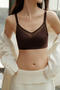 sexy plus size slight stretch 3colors stitching mesh padded bras(size run small)_Gray_Brown