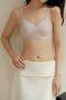 sexy plus size slight stretch 3colors stitching mesh padded bras(size run small)_Gray