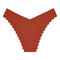 sexy slight stretch solid color seamless low waist briefs_Black_Red_Orange