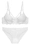 sexy slight stretch lace 3 colors cutout with underwire bras sets_Black_White