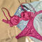 sexy slight stretch 4 colors flower decor lace trim with underwire bras sets_Black_White_Magenta