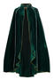 sexy non-stretch velvet 5 colors medieval cloak_Black_Red_Dark Green