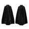 sexy non-stretch velvet 5 colors medieval cloak_Black