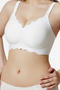 plus size slight stretch 6 colors traceless gather padded bras_Black_White
