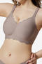 plus size slight stretch 6 colors traceless gather padded bras_Black_White_Pink_Light Purple_Brown