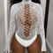 sexy high stretch 10 colors rhinestone decor fishnet teddy collections_Black_White