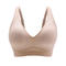 plus size new slight stretch no trace breathable push-up thin bra_Black_Nude