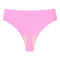 sexy slight stretch solid color seamless heart hollow thin breathable thong_Black_Pink