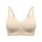 sexy plus size slight stretch seamless thin breathable push-up bra_Black_White_Light Pink_Beige