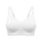 sexy plus size slight stretch seamless thin breathable push-up bra_Black_White