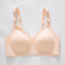 sexy plus size slight stretch jacquard thin breathable push-up bra_Black_White_Light Pink