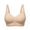sexy plus size slight stretch jacquard thin breathable push-up bra_Black_White_Light Pink_Beige
