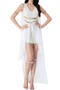 sexy slight stretch greek goddess costumes(with belt&headdress&arm rings)_Black_White