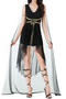 sexy slight stretch greek goddess costumes(with belt&headdress&arm rings)_Black
