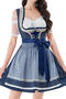 oktoberfest non-stretch 3 colors maid costumes(with apron)_Red_Green_Blue