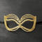 halloween new one pc party rhinestone decor alloy eye mask_Gold