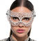 halloween new one pc party rhinestone decor alloy eye mask #1_Gold_Silver