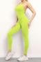 sports slight stretch solid backless removable padded hip lift yoga jumpsuit_Black_Pink_Red_Yellow