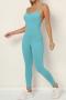 sports slight stretch solid backless removable padded hip lift yoga jumpsuit_Black_Pink_Red_Yellow_Orange_Aqua Green_Dark Green_Sky Blue