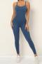 sports slight stretch solid backless removable padded hip lift yoga jumpsuit_Black_Pink_Red_Yellow_Orange_Aqua Green_Dark Green_Sky Blue_Blue_Dark Blue