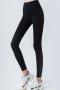 sports plus size high stretch high waist hip lifting yoga pants size run small_Black