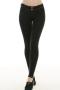 sports plus size high stretch slim solid denim yoga pants size run small_Black