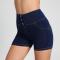 sports high stretch slim high waist solid denim shorts size run small_Black_Gray_Dark Gray_Blue_Dark Blue