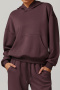 sports slight stretch pure color pockets hooded sweatshirts (size run small)_Black_Dark Gray_Dark Purple