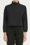 sports non-stretch solid color quick-drying breathable loose yoga sweatshirt_Black