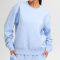 sports slight stretch pure color crew neck loose sweatshirts_Black_Dark Gray_Red_Dark Green_Sky Blue