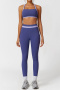 sports stretch 5-color sling with padded tight contrast color yoga pants set_Black_Orange_Green_Dark Blue