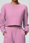 sports slight stretch 5 colors backless long sleeve fitness sweatshirt_Black_Pink