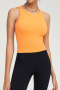 sports slight stretch 11 colors slim with padded yoga vest size run small_Black_White_Pink_Red_Yellow_Orange