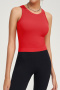 sports slight stretch 11 colors slim with padded yoga vest size run small_Black_White_Pink_Red