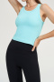 sports slight stretch 11 colors slim with padded yoga vest size run small_Black_White_Pink_Red_Yellow_Orange_Light Green_Sky Blue