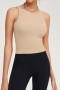 sports slight stretch 11 colors slim with padded yoga vest size run small_Black_White_Pink_Red_Yellow_Orange_Light Green_Sky Blue_Light Purple_Khaki