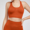 sports high stretch breathabl crop yoga vest  with padded size run small_Black_Orange