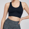 sports high stretch breathabl crop yoga vest  with padded size run small_Black