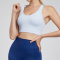 sports high stretch breathabl crop yoga vest  with padded size run small_Black_Orange_Green_Sky Blue