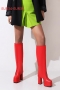 eur34-eur39 winter new 3 colors high-upper high-heel fashion boots(front heel height:4.5cm, back heel height:14cm, shaft height:36cm)_Black_White_Red