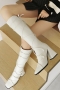 eur34-eur39 new 3 colors strappy high-upper high-heel stylish boots_Black_White
