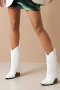 eur34-eur39 new three colors pointed mid-tube stylish high-heel boots_Black_White