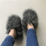 winter 14 colors faux wool stylish home warm flat slippers_Black_White_Dark Purple_Light Green_Red_Beige_Blue_Brown_Pink_Magenta_Orange_Yellow_Dark Gray