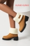 eur40-eur43 new 3 colors suede stylish warm high-heel boots_Black_Yellow